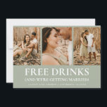 Reserva La Fecha Funny Sage Green Bebe sin costo un moderno Boda de<br><div class="desc">Moderno Tres Bebidas Gratuitas De Fotografía Y Estamos Consiguiendo Matrimonio Salvando Las Cartas De Fecha.</div>