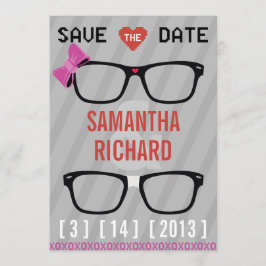 Reserva La Fecha Gafas geek y casamiento cardíaco ahorran la fecha