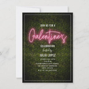 Reserva La Fecha Galentine Neon Script Boxwood Valentine Fiesta