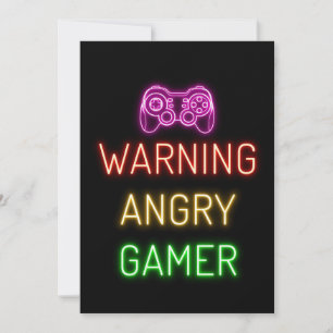 Reserva La Fecha Gaming Warning Angry Gamer