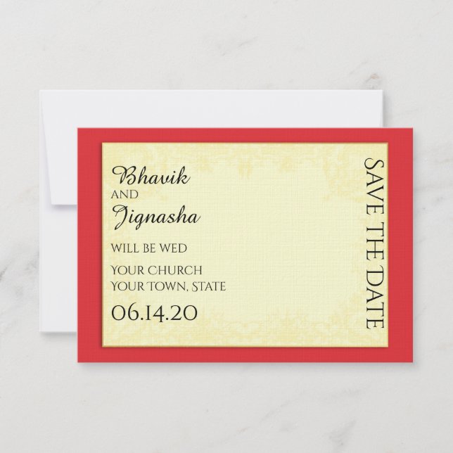 Reserva La Fecha Ganesha La boda india salva la fecha (Anverso)