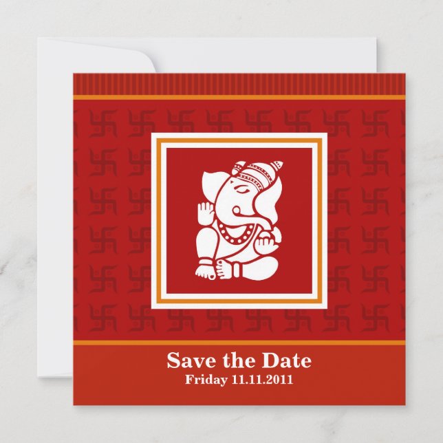 Reserva La Fecha Ganesha Save the Date (Anverso)