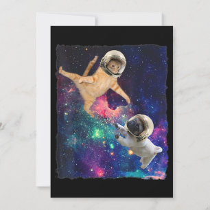 Reserva La Fecha Gato espacial lindo vs espacio Perro Galaxia Épica
