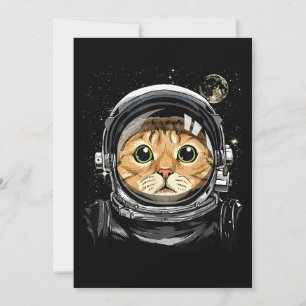 Reserva La Fecha Gato Kitty Astronauta Animal Face Galaxia