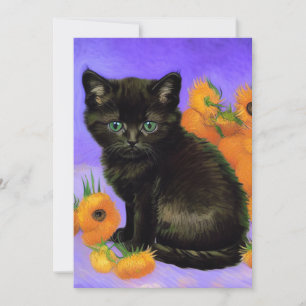 Reserva La Fecha Gato negro de Van Gogh con girasoles