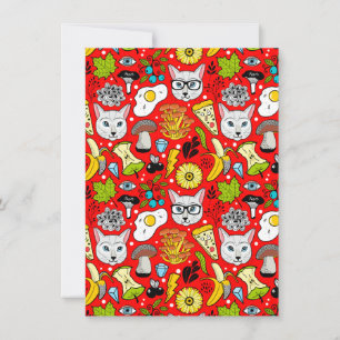 Reserva La Fecha Gato y huevo en rojo