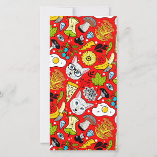 Reserva La Fecha Gato y huevo en rojo