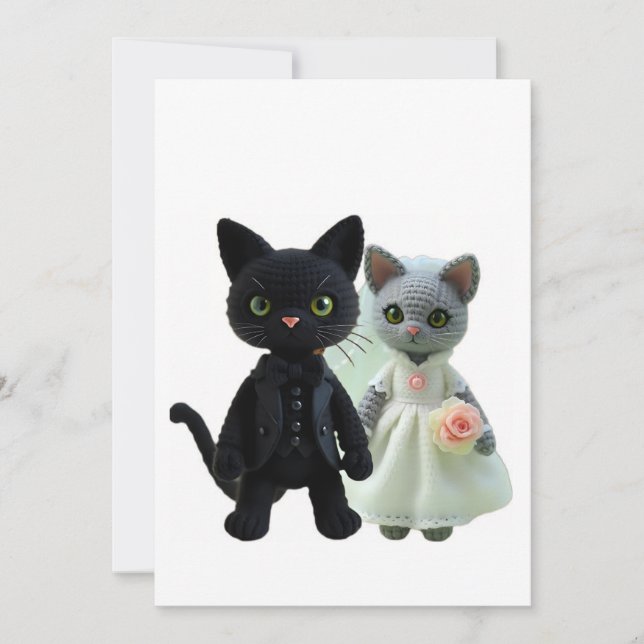 Reserva La Fecha Gatos de matrimonio (Anverso)