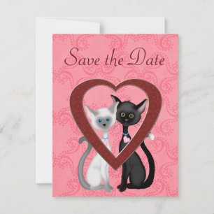 Reserva La Fecha Gatos Lindos y Corazones Salvan la Fecha Aviso de 