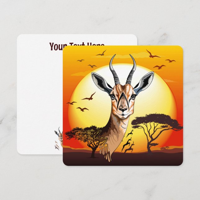 Reserva La Fecha Gazelle Animal salvaje Antelope africano (Anverso / Reverso)