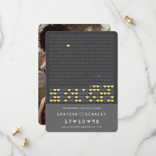 Reserva La Fecha Geek Programado Para Amar Código Binario Guardar F