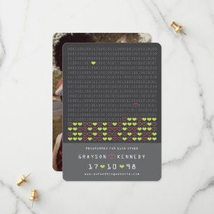 Reserva La Fecha Geek Programado Para Amar Código Binario Guardar L