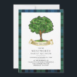 Reserva La Fecha Genealogía de la unión familiar Plaid Tartan Rusti<br><div class="desc">Con un árbol genealógico de acuarela,  esta elegante y trabajada reunión familiar de Campbell tartan Save the Date es fácil de personalizar y está lista para añadir los detalles de la reunión familiar anual para la reunión de este año</div>