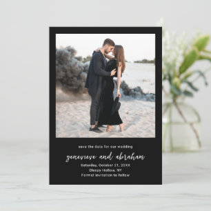 Reserva La Fecha Genevieve Black Photo Modern Boda