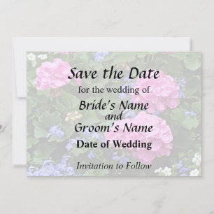 Reserva La Fecha Geranios y Periwinkle