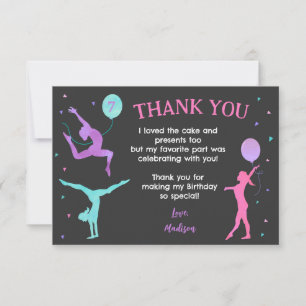 Reserva La Fecha Gimnasia Gimnast Birthday Party Gracias Cartas