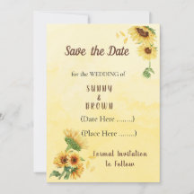 Girasol Romántico Rústico Amarillo