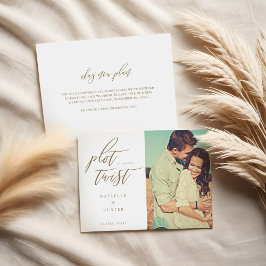 Reserva La Fecha Giro Inesperado Caligrafía Moderna Minimalista y F