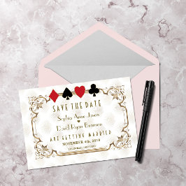 Reserva La Fecha Glam Gold White Casino Las Vegas Poker Boda