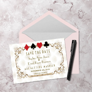 Reserva La Fecha Glam Gold White Casino Las Vegas Poker Boda