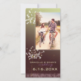 Reserva La Fecha Glitzy Dandelions Wedding Save the Date Photo card