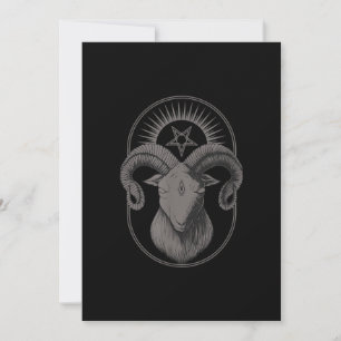 Reserva La Fecha Goat Devil Pentagram Baphomet Satan Occult Satanic
