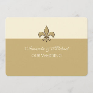 Reserva La Fecha Gold Elegance Fleur de Lis Save the Date