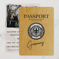 Gold Germany Passport Save the Date