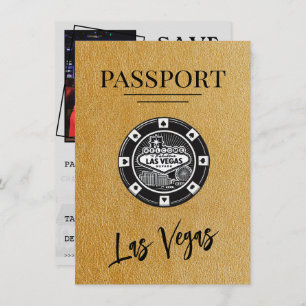 Reserva La Fecha Gold Las Vegas Passport Save the Date