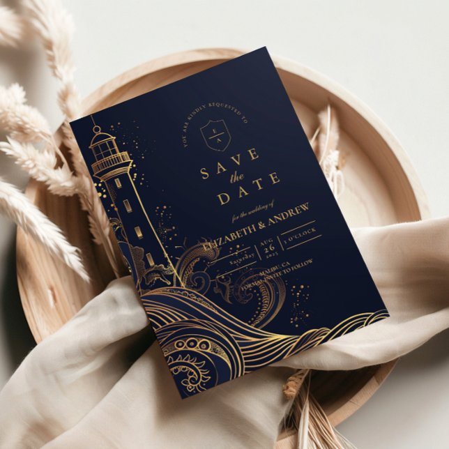 Reserva La Fecha Gold Lighthouse Night Wedding (Subido por el creador)