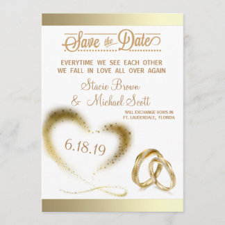 RESERVA LA FECHA GOLD SPARKLE GUARDA LA FECHA