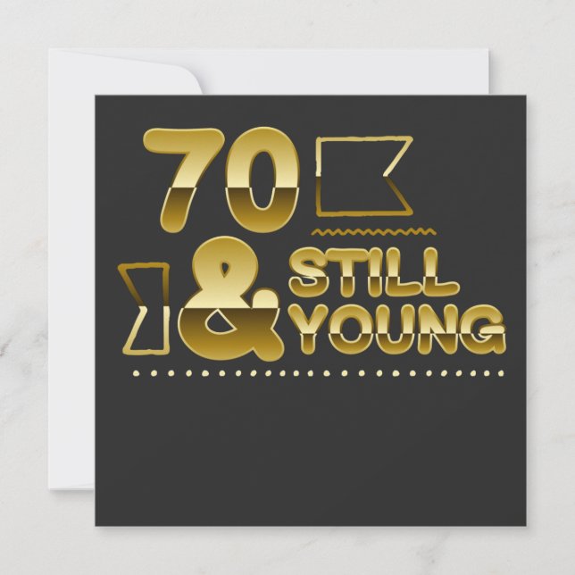 Reserva La Fecha Golden 70 y aún joven 70 cumpleaños cita (Anverso)