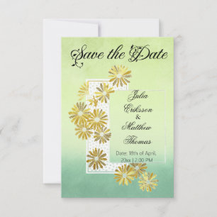 Reserva La Fecha Golden Daisy Dream Elegance Romance Moda de época