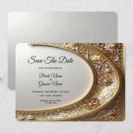 Reserva La Fecha Golden Ornate Frame Save The Date