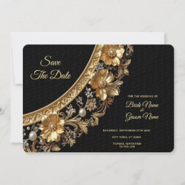 Reserva La Fecha Golden Ornate Frame Save The Date