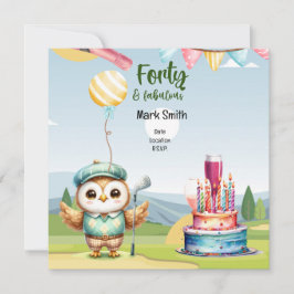 Reserva La Fecha Golf 40 cumpleaños fiesta cumpleaños de golfista