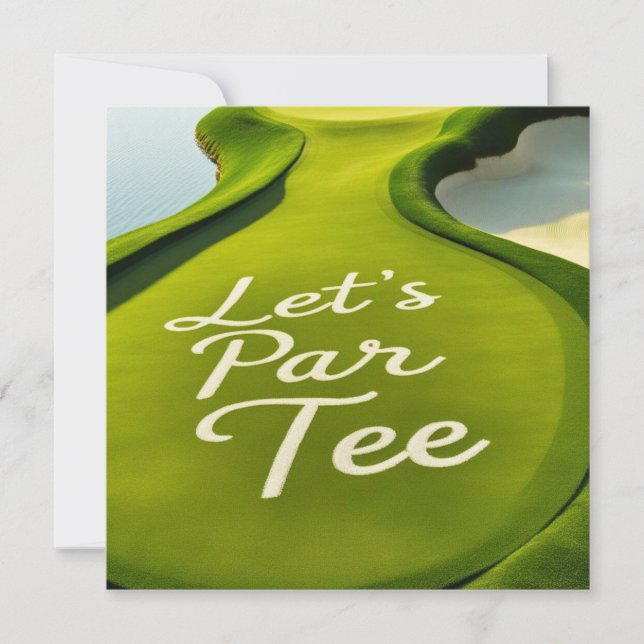 Reserva La Fecha Golf Let's Par Tee texto on Putting Green (Anverso)