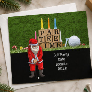 Reserva La Fecha Golf Par fiesta de salida Santa Claus Navidad Equi