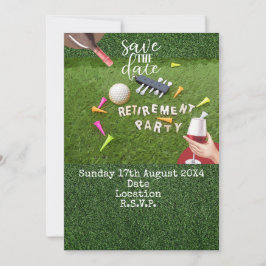 Reserva La Fecha Golf Salven la fecha fiesta de retiro Golf en verd