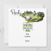 Golfista último swing antes de la despedida de sol