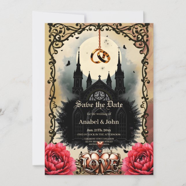 Reserva La Fecha Gothic Moon –Eternal Love Beneath the Midnight Sky (Anverso)