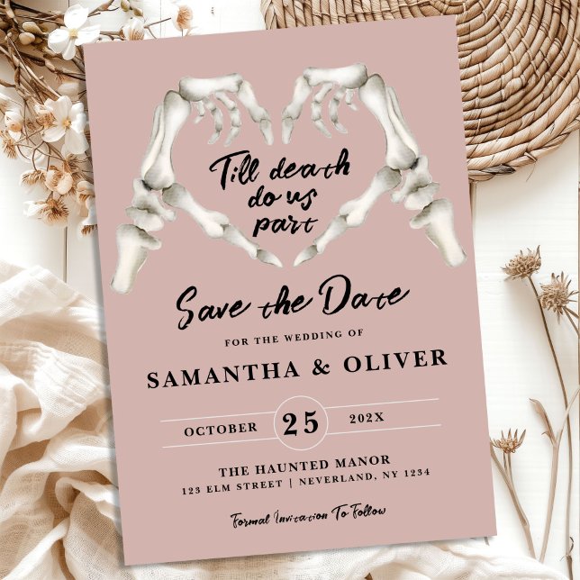 Reserva La Fecha Gótico Guardar La Fecha Polvorienta Rosa Boda Del  (Subido por el creador)