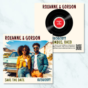 Reserva La Fecha Grabación de vinilo de portada de álbum retro Guar