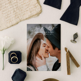 Reserva La Fecha Graceful Modern Calligraphy Full Photo