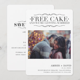 Reserva La Fecha Graciosa boda de fotos gratis para pasteles Salven