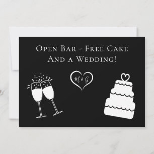 Reserva La Fecha Gracioso Bar Abierto Café y Boda Gratis Salven La 