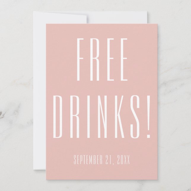 Reserva La Fecha Gracioso Bebés Gratis Boda Rosa Gold Save The Date (Anverso)