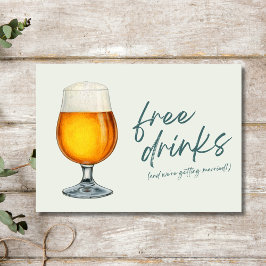 Reserva La Fecha Gracioso Boda de Cerveza de Bebidas Gratuitas