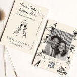 Reserva La Fecha Gracioso Pastel Gratuito Bar Abierto Foto Código Q<br><div class="desc">Tipografía moderna GraciosaBebidas gratis Foto Código Qr</div>