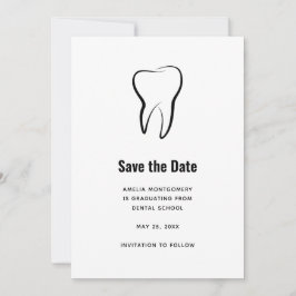 Reserva La Fecha Graduación Gráfica Médica de Dientes Dentales